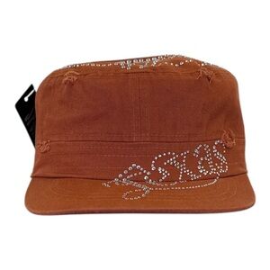 Texas Rhinestone Longhorn Cap Y2K Western Cowgirl Bling Hat